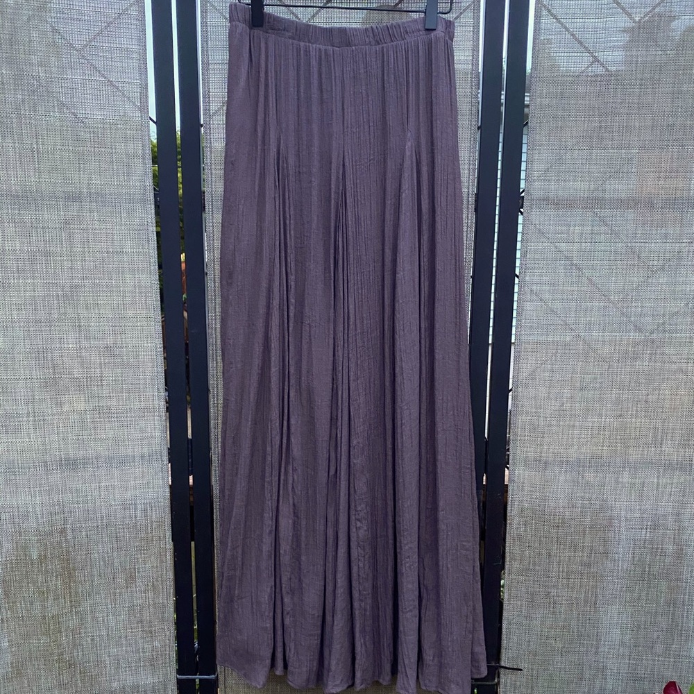 Floor length flowy skirt.